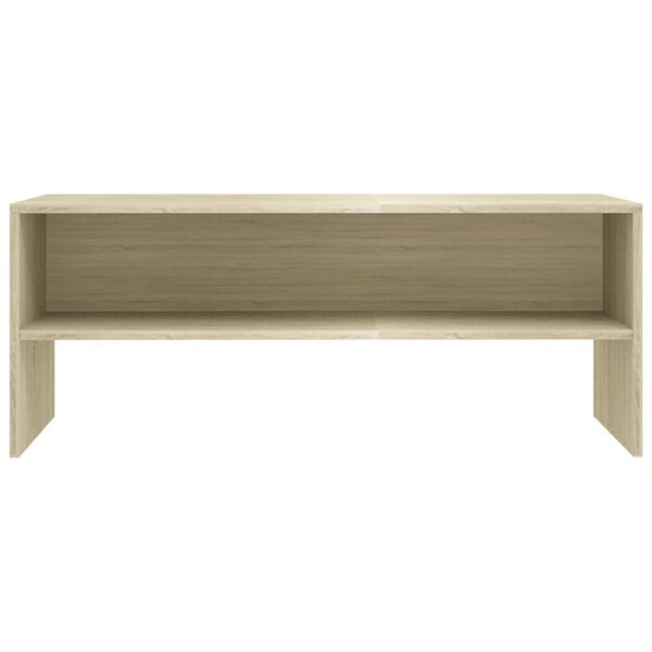 vidaXL Mueble de TV madera contrachapada color roble 100x40x40cm