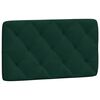 vidaXL Cabecero de cama acolchado terciopelo verde oscuro 90 cm