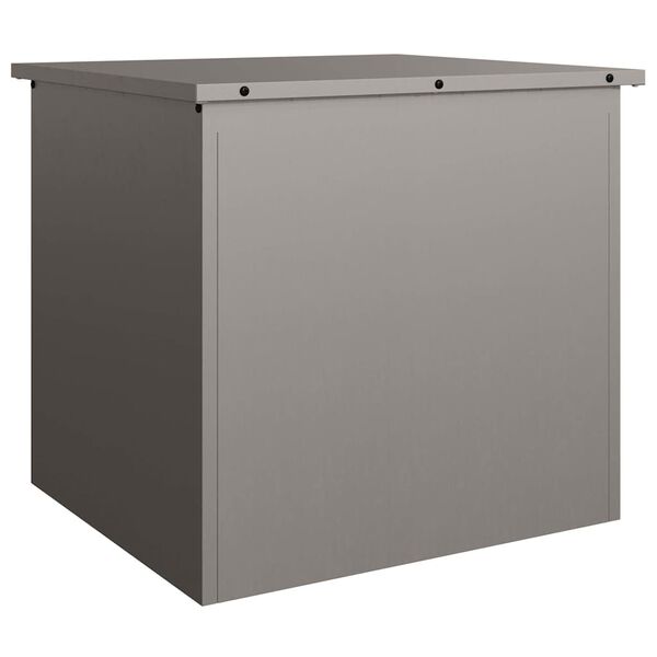 vidaXL Caja de Almacenamiento Exterior Oxidado 55 x 50,5 x 50 cm Acero