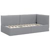 vidaXL Estructura de Cama Esquina con Colch&oacute;n Manual 2 pcs Gris Claro