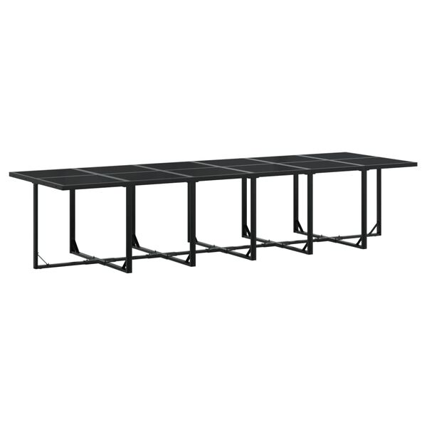 vidaXL Set de muebles jard&iacute;n 17 pzas con cojines rat&aacute;n sint&eacute;tico negro