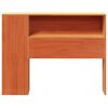 vidaXL Cabecero de cama almacenaje madera maciza pino marr&oacute;n 100 cm