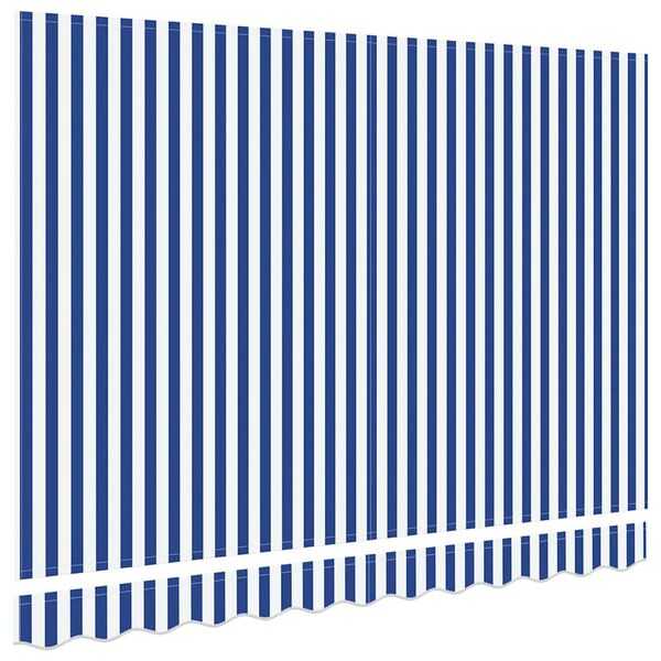 vidaXL Tela de recambio para toldo Azul y blanco 350 x 200 cm Lona