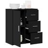 vidaXL Aparador de madera de ingeniería negro 60x31x70 cm