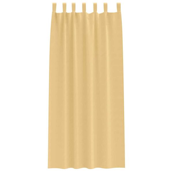 vidaXL Cortinas Opacas con Anillas 2 pcs Beige 225 x 140 cm Poli&eacute;ster