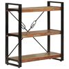 vidaXL Estanter&iacute;a de 3 alturas hierro y madera reciclada 77x30x80cm