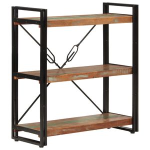 vidaXL Estanter&iacute;a de 3 alturas hierro y madera reciclada 77x30x80cm