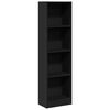 vidaXL Estanter&iacute;a de madera de ingenier&iacute;a negra 40x24x143 cm
