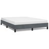 vidaXL Estructura de cama sin colch&oacute;n gris oscuro 152x203cm terciopelo
