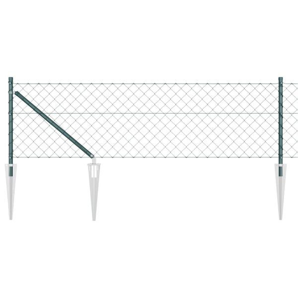 vidaXL Poste de Valla Verde 10 x 0,6 m (malla de 60 x 60 mm)