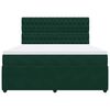 vidaXL Cama box spring con colch&oacute;n terciopelo verde oscuro 180x200 cm