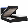 vidaXL Cama tipo otomana con colch&oacute;n y LED Negro 160 x 200 cm Tela