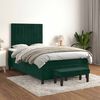 vidaXL Cama box spring con colch&oacute;n terciopelo verde oscuro 120x200 cm