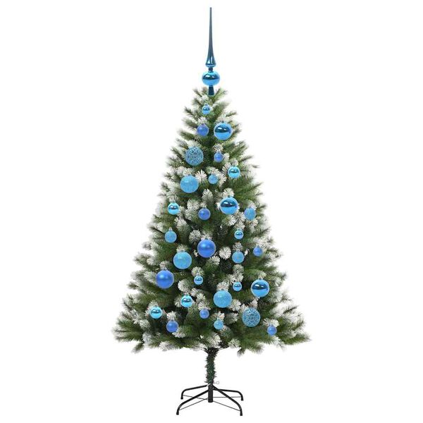 vidaXL Árbol de Navidad Artificial Plegable con Nieve Esponjosa 120 cm