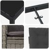 vidaXL Conjunto de Comedor de Jard&iacute;n 5 pcs Gris rat&aacute;n sint&eacute;tico