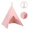 vidaXL Tienda tipi ni&ntilde;os y bolsa piel de melocot&oacute;n rosa 120x120x150cm