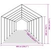 vidaXL Tela de tienda sin estructura Gris 12 x 6 m PE