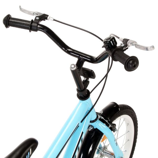 vidaXL Bicicleta infantil 12 pulgadas negro y azul