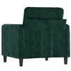 vidaXL Sill&oacute;n de terciopelo verde oscuro 60 cm
