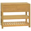 vidaXL Armario de ba&ntilde;o madera maciza de teca 90x45x75 cm