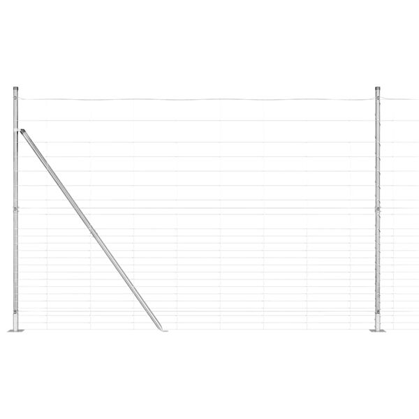 vidaXL Poste de Valla Galvanizado 25 x 1,6 m Acero