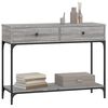 vidaXL Mesa consola madera de ingenier&iacute;a gris Sonoma 100x34,5x75 cm