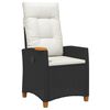 vidaXL Silla reclinable con bandeja para t&eacute; rat&aacute;n sint&eacute;tico