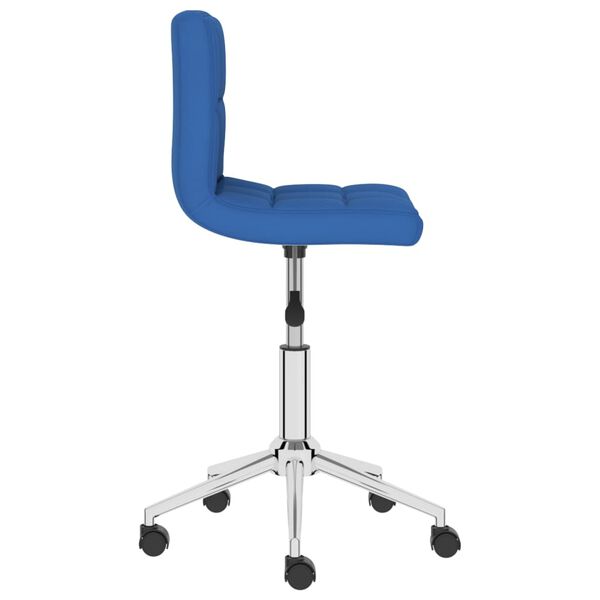 vidaXL Silla de oficina giratoria de tela azul
