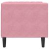 vidaXL Sill&oacute;n Chesterfield de terciopelo rosa