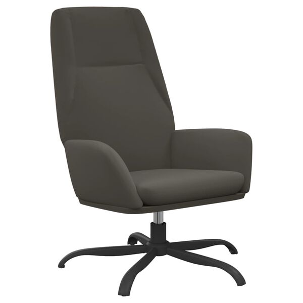 vidaXL Sill&oacute;n de relax con taburete terciopelo gris oscuro