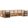 vidaXL Conjunto de sof&aacute;s de exterior 6 uds. Natural