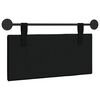 vidaXL Cabecera Colgante Montaje en la pared Negro 90 x 55 x 5 cm tela