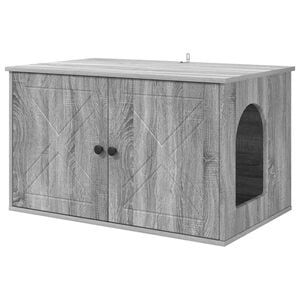 vidaXL Casa para Gatos Sonoma gris 85 x 55 x 50,5 cm