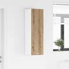 vidaXL Mueble colgante con puerta Roble artesanal 30 x 31 x 100 cm