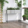 vidaXL Jardinera Elevada Plateado 100 x 26 x 82 cm Acero Galvanizado