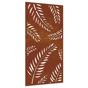 vidaXL Adorno de pared de jard&iacute;n acero corten dise&ntilde;o de hoja 105x55 cm
