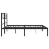 vidaXL Estructura cama sin colchón con cabecero metal negro 150x200 cm