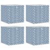 vidaXL Cajas almacenaje plegables 4 uds tela no tejida azul 32x32x32cm