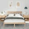 vidaXL Estructura de cama Marr&oacute;n 140 x 190 cm Madera de pino macizo