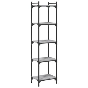 vidaXL Librer&iacute;a 5 estantes madera ingenier&iacute;a gris Sonoma 40x30x154 cm