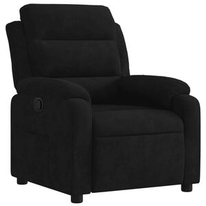 vidaXL Sill&oacute;n reclinable de terciopelo negro