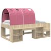 vidaXL Cama con t&uacute;nel 3 uds. Roble Sonoma y Rosa Madera de ingenier&iacute;a