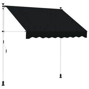 vidaXL Toldo retr&aacute;ctil manual Negro 150 cm