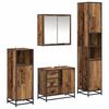 vidaXL Juego de muebles de ba&ntilde;o con caj&oacute;n 4 pcs Madera vieja