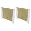 vidaXL Poste de Valla 2 pcs Plateado 20 x 20 x 190 cm Metal