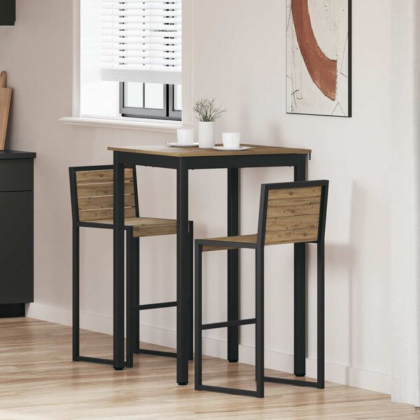 vidaXL Mesa de barra de pie Madera de ingenier&iacute;a