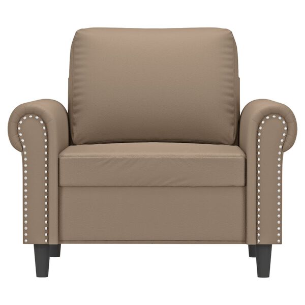 vidaXL Sill&oacute;n cuero sint&eacute;tico color capuchino 60 cm