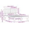 vidaXL Estructura de Cama con Cabecera Tapizada Gris Claro