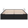 vidaXL Cama con almacenamiento con colch&oacute;n Negro 120 x 200 cm tela