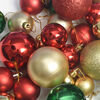 vidaXL Juego de bolas Navidad 112 pzas poliestireno rojo/verde/dorado